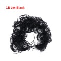Messy Curly Haar Bun # 1B - Jet Black